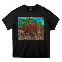 Black custom cactus and sunflowers leopard turquoise Heavy Core Tee - Artiststas