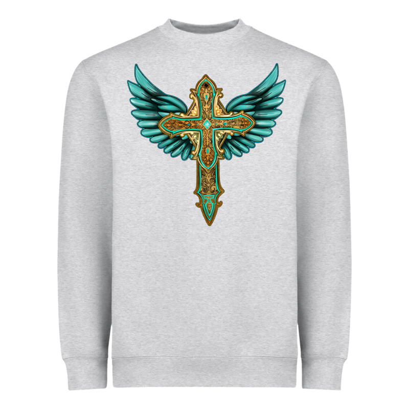 Wing Cross Heavyweight Sweatshirt by Artiststas | Teevron