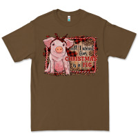Cacao all i want for christmas is a pig sitting pig Premium Tee - RanaPortraitStore