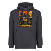 Smoke i'm four this is how i roll monster truck birthday Heavyweight Hoodie - Jasminsmagicworld