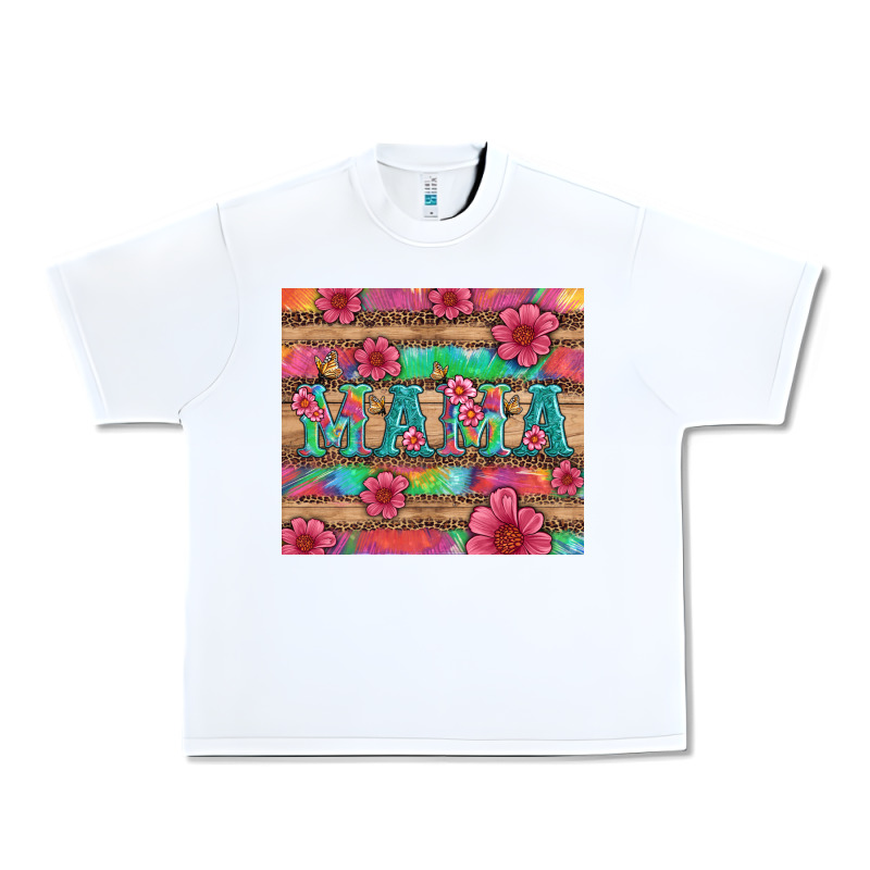 Mama With Tie Dye And Flowers Urban Heavy Tee by Artiststas | Teevron
