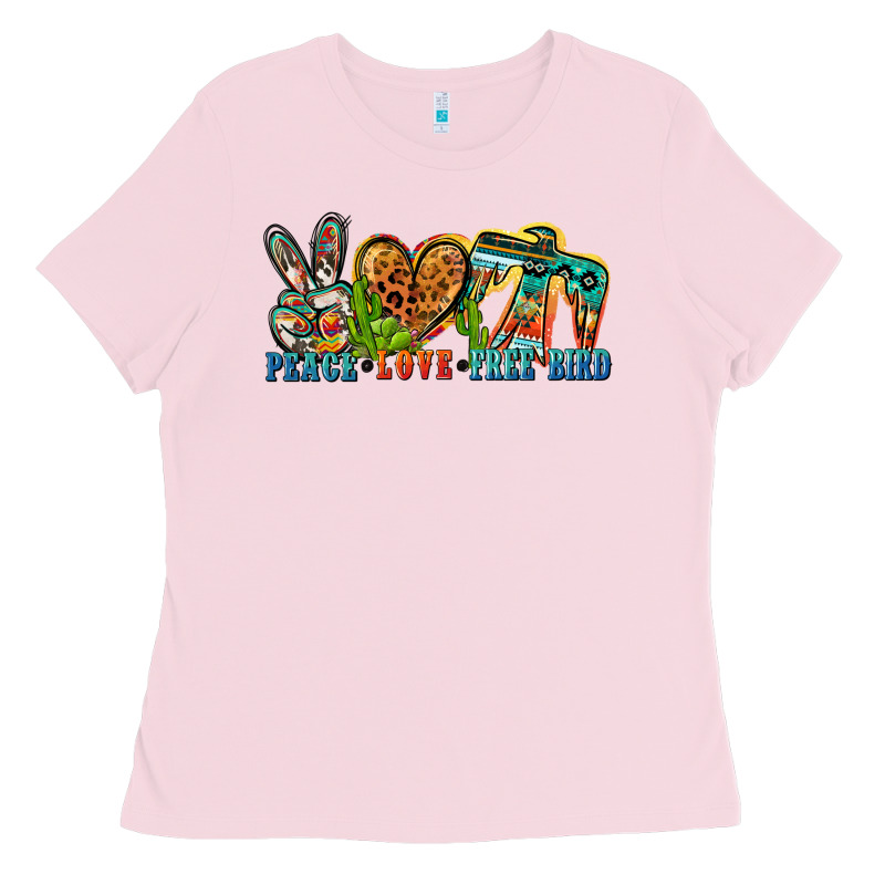 Peace Love Free Bird Ladies Tee by Zillion Design Studio | Teevron