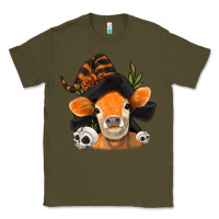 Army Green halloween witch cow Classic Tee - Jasminsmagicworld