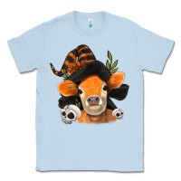 Dusty Blue halloween witch cow Classic Tee - Jasminsmagicworld