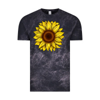 Cloud Black sunflower Vintage Tee - Artiststas
