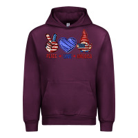 Mauve Wine Peace love America with gnome 4th of july Urban Hoodie - HowdyJamesFarm
