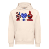 Sandshell Peace love America with gnome 4th of july Urban Hoodie - HowdyJamesFarm