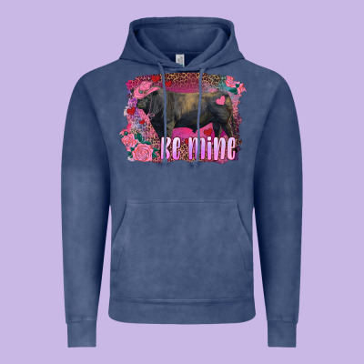 Be Mine Black Angus Bull Vintage Hoodie Designed By Ranaportraitstore