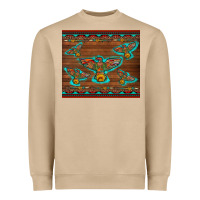 Mushroom western thunderbird and arrow with aztec leopard Heavyweight Sweatshirt - Artiststas