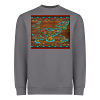 Storm western thunderbird and arrow with aztec leopard Heavyweight Sweatshirt - Artiststas