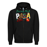 Black living that para life Zipper Hoodie - NancyCooperArtShop
