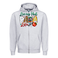Heather Grey living that para life Zipper Hoodie - NancyCooperArtShop