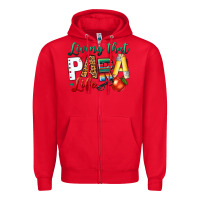 Red living that para life Zipper Hoodie - NancyCooperArtShop