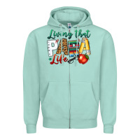 Seafoam living that para life Zipper Hoodie - NancyCooperArtShop
