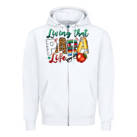 White living that para life Zipper Hoodie - NancyCooperArtShop