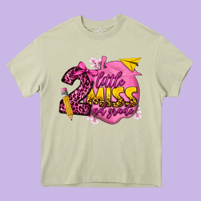 Little Miss 2nd Grade Heavy Core Tee Designed By Texasbilliewilder
