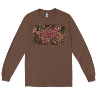 Chestnut Camouflage Pink Leopard Background Long Sleeve Tee - Jasminsmagicworld