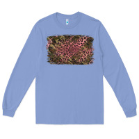 Colony Blue Camouflage Pink Leopard Background Long Sleeve Tee - Jasminsmagicworld