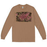 Toasted Coconut Camouflage Pink Leopard Background Long Sleeve Tee - Jasminsmagicworld