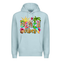 Blue Mist Beach vibes Premium Hoodie - NancyCooperArtShop