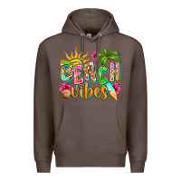 Coffee Beach vibes Premium Hoodie - NancyCooperArtShop