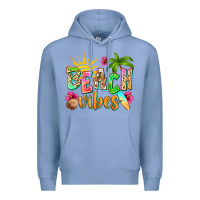 Colony Blue Beach vibes Premium Hoodie - NancyCooperArtShop