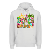 Dove Grey Beach vibes Premium Hoodie - NancyCooperArtShop