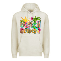 Oatmeal Heather Beach vibes Premium Hoodie - NancyCooperArtShop