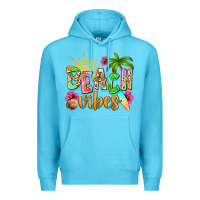 Ocean Blue Beach vibes Premium Hoodie - NancyCooperArtShop