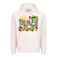 Pale Pink Beach vibes Premium Hoodie - NancyCooperArtShop