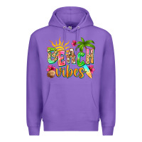 Purple Beach vibes Premium Hoodie - NancyCooperArtShop
