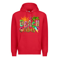 Red Beach vibes Premium Hoodie - NancyCooperArtShop