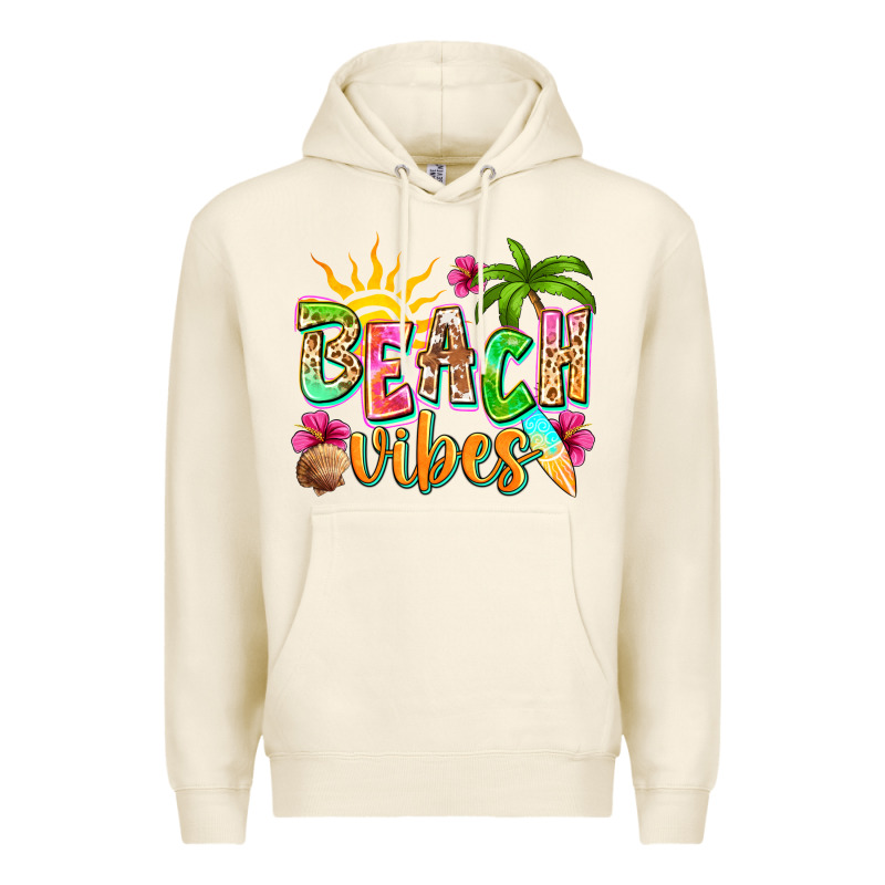 Beach Vibes Premium Hoodie by NancyCooperArtShop | Teevron