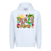 White Beach vibes Premium Hoodie - NancyCooperArtShop