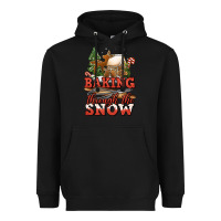 Black baking through the snow Heavyweight Hoodie - Jasminsmagicworld