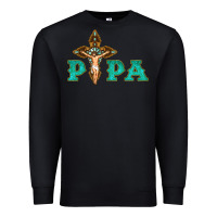 Black Papa Jesus with Cross Premium Sweatshirt - Bettercallsaul