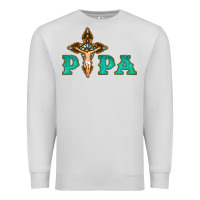 Dove Grey Papa Jesus with Cross Premium Sweatshirt - Bettercallsaul