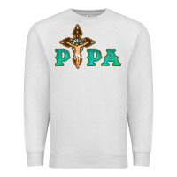 Oatmeal Heather Papa Jesus with Cross Premium Sweatshirt - Bettercallsaul