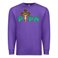 Purple Papa Jesus with Cross Premium Sweatshirt - Bettercallsaul