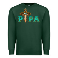 Sports Green Papa Jesus with Cross Premium Sweatshirt - Bettercallsaul