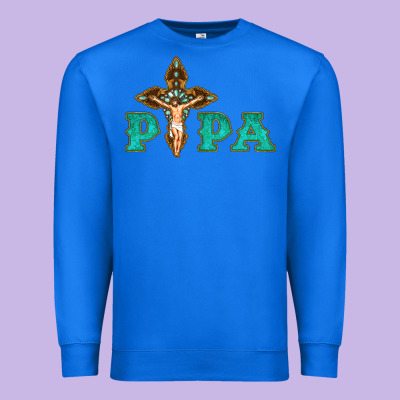Papa Jesus With Cross Premium Sweatshirt Designed By Bettercallsaul