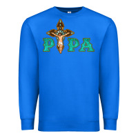 True Royal Papa Jesus with Cross Premium Sweatshirt - Bettercallsaul