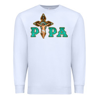 White Papa Jesus with Cross Premium Sweatshirt - Bettercallsaul