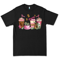 Black boss lady coffee cups Premium Tee - AdoDesignShop