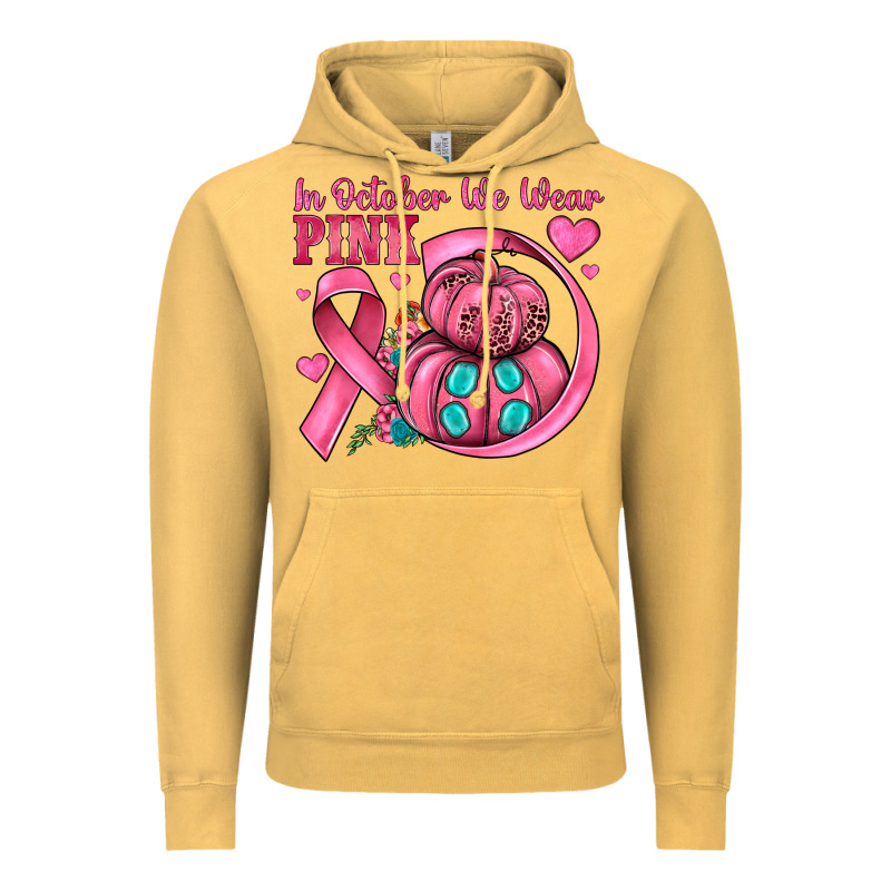 In October We Wear Pink Vintage Hoodie by JahusDesignShop | Teevron