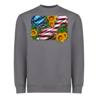 Storm usa flag and sunflower serape leopard and cactus Heavyweight Sweatshirt - Artiststas