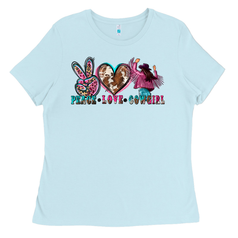 Peace Love Cowgirl Ladies Tee by Zillion Design Studio | Teevron