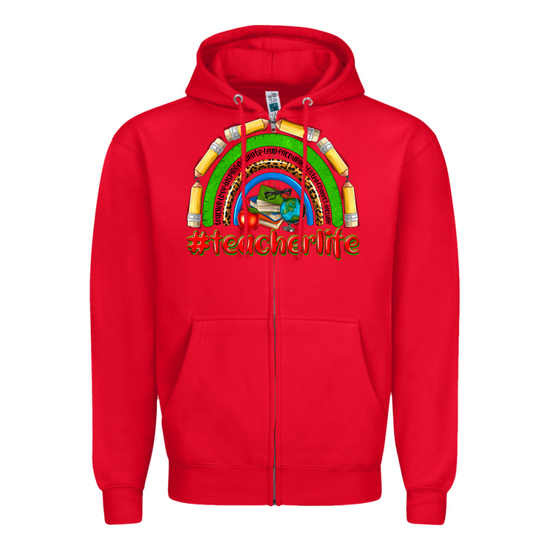 Teacher Life Zipper Hoodie by NancyCooperArtShop | Teevron