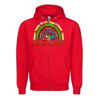 Red teacher life Zipper Hoodie - NancyCooperArtShop