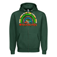 Sports Green teacher life Zipper Hoodie - NancyCooperArtShop